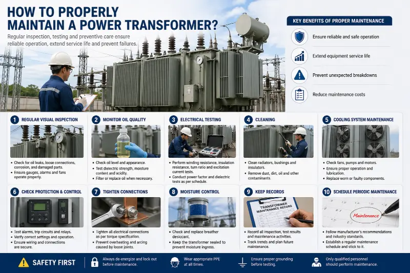 Comment bien entretenir un transformateur de puissance ?