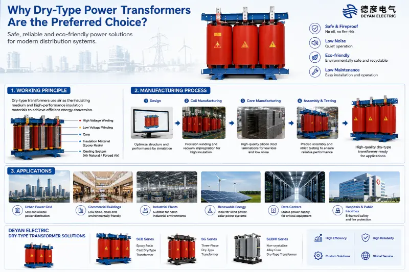 Pourquoi les transformateurs de puissance de type sec sont-ils devenus le nouveau favori dans les systèmes de distribution d'énergie modernes ?